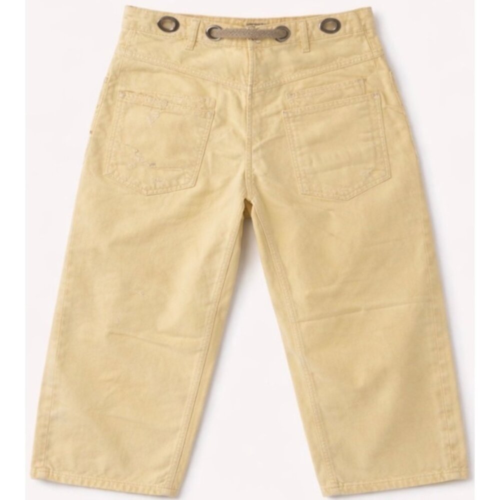 Free People We The Free Moxie Low Slung Barrel Jeans Lemon Icing Wash 29 New - Picture 10 of 16